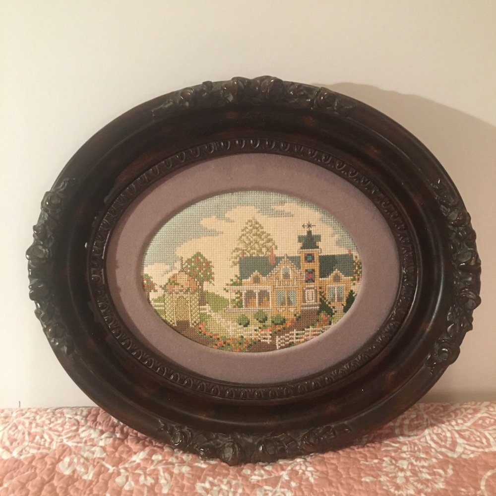 Framed Cross Stitch:  Victorian Country House